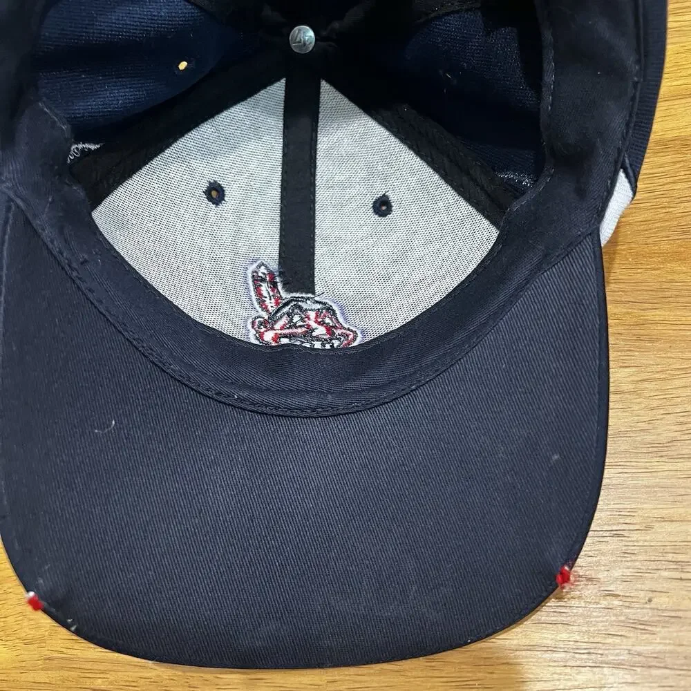 Cleveland Indians Hat Cap Adjust Youth Blue‎ Wahoo MLB Baseball Forty Seven 47
